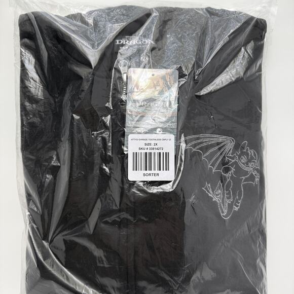 How To Train Your Dragon Toothless Hoodie Winged Cosplay 2XL Her Universe - Picture 13 of 15